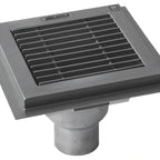 Thumbnail image #1 for Eagle Group FD-SG-X 12" x 12" Square 304 Stainless Steel Subway-Style Floor Drain with Invertible Bee Hive Strainer