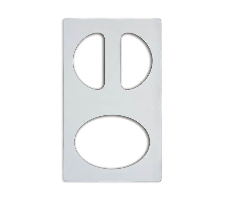 Product image #1 for Vollrath Miramar White Stone Adapter Plate Template for Oval and Half-Oval Decorative Pans