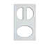 Thumbnail image #1 for Vollrath Miramar White Stone Adapter Plate Template for Oval and Half-Oval Decorative Pans