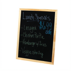 Thumbnail image #1 for Winco MBB-1 Wood Frame Marker Board, Black Surface, 23-5/8 x 31-5/8 Inches, Marker and Eraser Included Case of 6