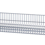 Thumbnail image #1 for Quantum SG-LS1448GY 48-Inch Gray Epoxy Antimicrobial Wall-Mounted Store Grid Shelf with Retaining Front Edge