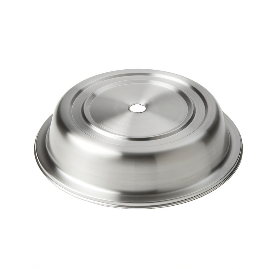 Product image #1 for American Metalcraft Round Stainless Steel Plate Cover, 10-3/8" to 10-5/8" Diameter, 2" High, Satin Finish