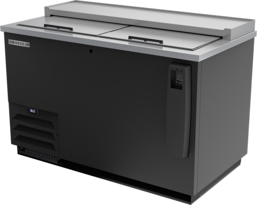 Product image #1 for Beverage-Air 50-Inch Flat Top Bottle Cooler, 13.7 Cu. Ft., Sliding Lids, Black Exterior