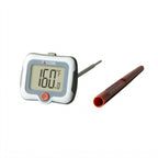Thumbnail image #1 for Taylor Precision 9836 Digital Pocket/Probe Thermometer, Adjustable Head, -40° to 450°F, 1" LCD, 5" Stainless Steel Stem Case of 6