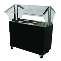 Advance Tabco Triumph Supreme Ice-Cooled Portable Food Buffet Table with Double-Sided Sneeze Guard, 47-1/8 Inch Wide