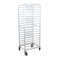 Full-Size Mobile Aluminum End-Load Pan Rack, 18 Pan Capacity