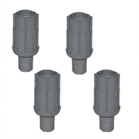BK Resources BK-PLAF-4 Shelf Casters & Leveling Feet