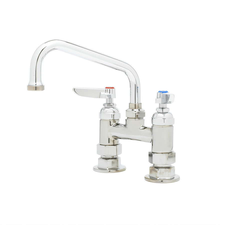 Product image #1 for ADA-Compliant Double-Handle Deck Mount Pantry Mixing Faucet, 4-Inch Centers, 8-Inch Swing Nozzle, Low Lead