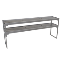 Glastender 66-Inch Double Stainless Steel Overshelf for Pass-Thru Cocktail Stations
