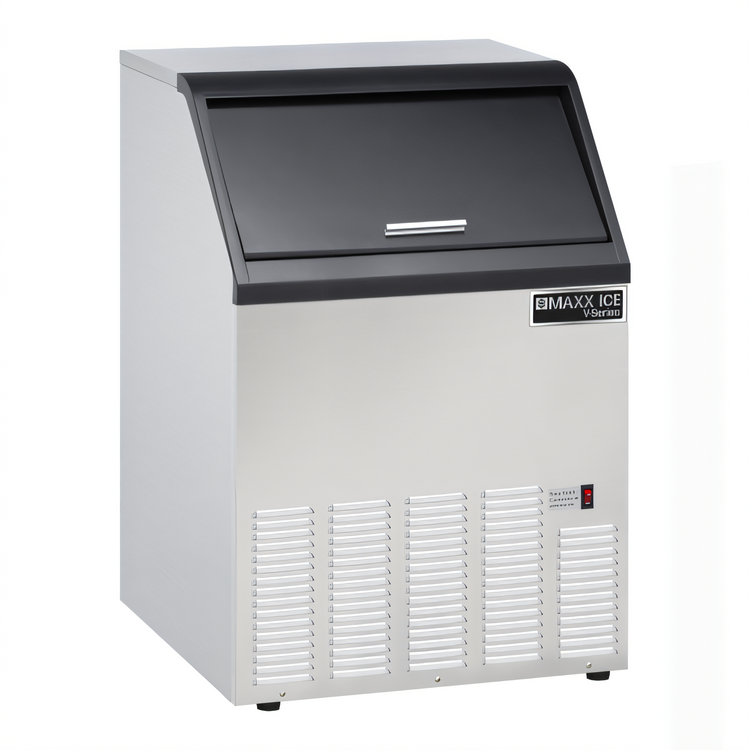 Product image #1 for Maxx Ice V-Series 115 lb Self-Contained Air-Cooled Full Dice Ice Machine with 35 lb Bin
