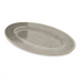 Thumbnail image #1 for Grove 12 x 8 Inch Oval Wide Rim Melamine Plate, Smoke Gray
