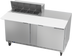 Thumbnail image #1 for Beverage-Air SPE60HC-08C 60-Inch Two-Section Sandwich Prep Table Refrigerated Counter with 8-Pan Top
