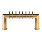 Thumbnail image #1 for Micro Matic USA PT4A-8PVDKR Pass-Thru 8-Faucet Countertop Glycol-Cooled Draft Beer Tower, PVD Brass Finish