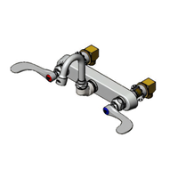 T&S Brass B-1125-XS-HM Wall-Mount Workboard Faucet with Small Gooseneck Spout and 1.5 GPM Laminar Aerator