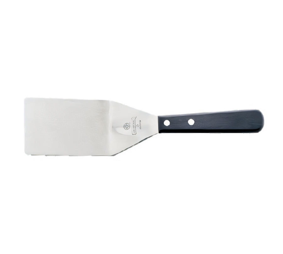 Product image #1 for Mundial 4-Inch x 2-1/2-Inch Square-End Turner with Stainless Steel Blade and Black Wood Handle