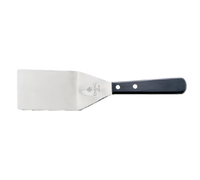 Mundial 4-Inch x 2-1/2-Inch Square-End Turner with Stainless Steel Blade and Black Wood Handle