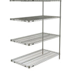 Thumbnail image #1 for Metro Super Erecta AN416C Add-On Chrome Wire Shelving Unit, 24 x 21 x 63 Inches, 4 Shelves