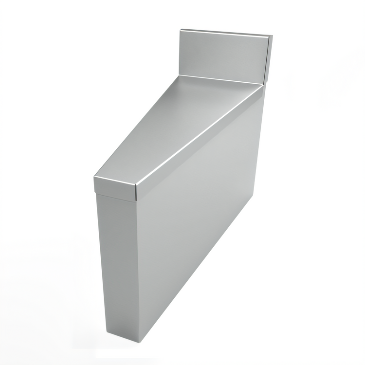 Product image #1 for BK Resources Underbar Corner Filler for (2) 21-Inch Units, 15° Inside/Rear Angle, 18-Gauge Stainless Steel, 4-Inch Riser