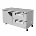 Thumbnail image #1 for Turbo Air Super Deluxe 60-Inch Two-Section Undercounter Refrigerator with 1 Solid Door and 2 Drawers