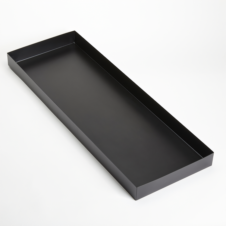 Product image #1 for American Metalcraft Twilight Long Rectangular Black Metal Market Tray, 29-3/4 x 10-1/2 x 2 Inches