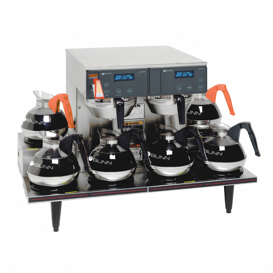 Product image #1 for BUNN AXIOM 0/6 Twin Automatic Fill Commercial Drip Coffee Brewer with 6 Lower Warmers, 15 Gallons Per Hour
