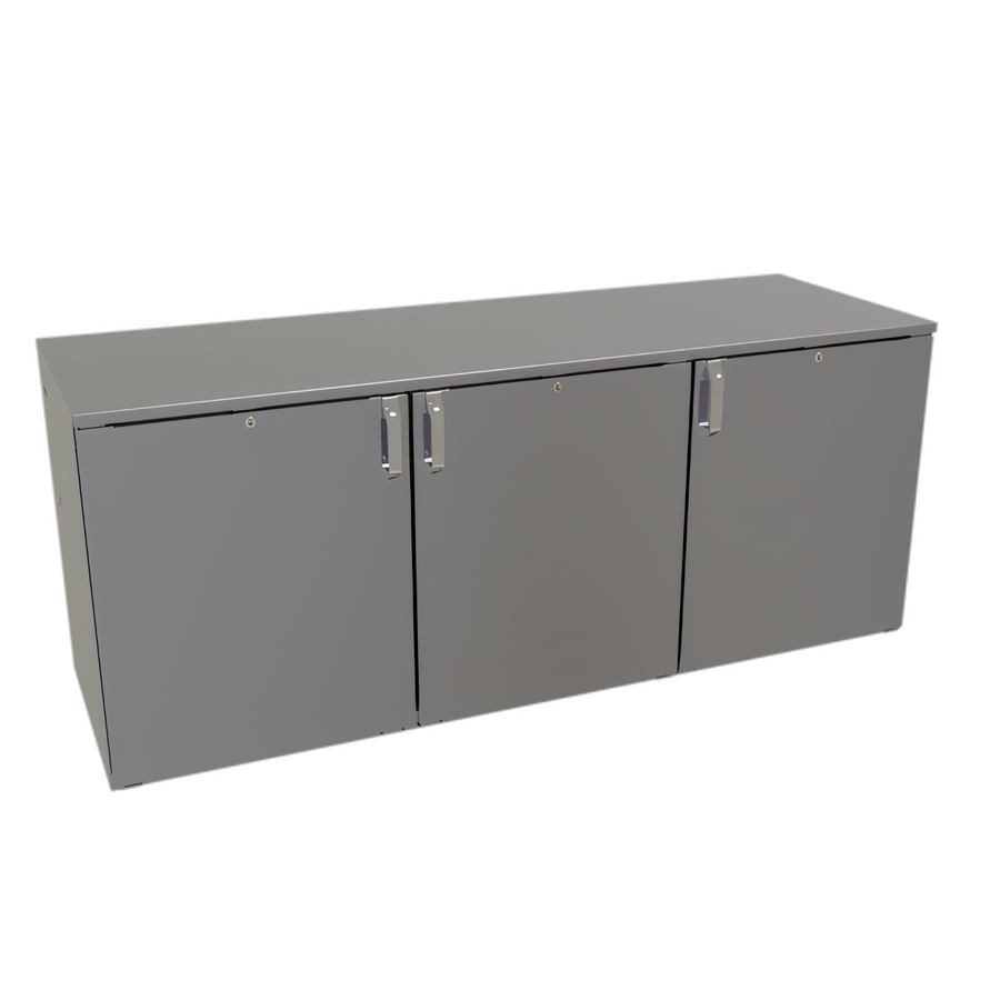 Product image #1 for Glastender Remote One Zone Low Profile 72-Inch Three-Section Back Bar Cooler