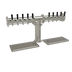 Thumbnail image #1 for Glastender Pipe Tee Countertop Draft Dispensing Tower, 10 Faucets, Air-Cooled, Stainless Steel, Mirror Finish
