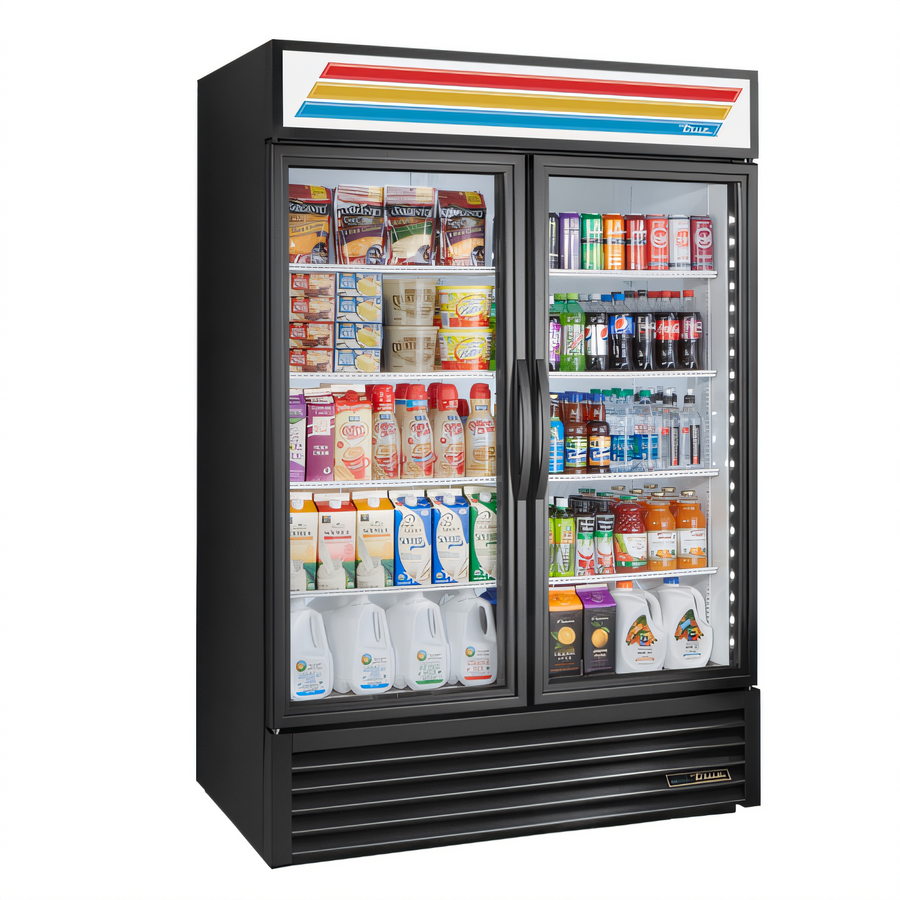 Product image #1 for True 2-Section Glass Door Merchandiser Refrigerator