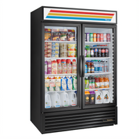 True 2-Section Glass Door Merchandiser Refrigerator