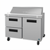 Thumbnail image #1 for Hoshizaki Steelheart SR48B-12D2 48-Inch Two-Section Sandwich Top Prep Refrigerator with 1 Door and 2 Drawers