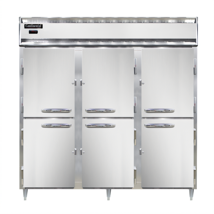 Product image #1 for Continental Refrigerator Designer Line DL3W-SS-HD Three-Section Heated Holding Cabinet