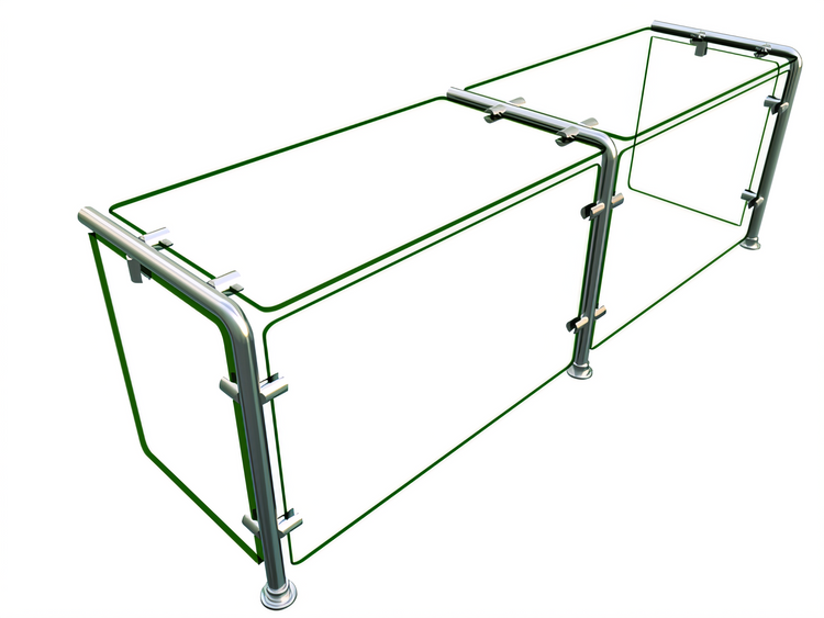 Product image #1 for Hatco Flav-R-Shield EP11 Full-Service Pass-Over Food Shield, 48 Inch x 12 Inch