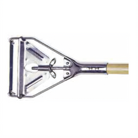 Quick Change Stirrup Wet Mop Handle with Metal Head and Natural 60 Inch Pine Handle