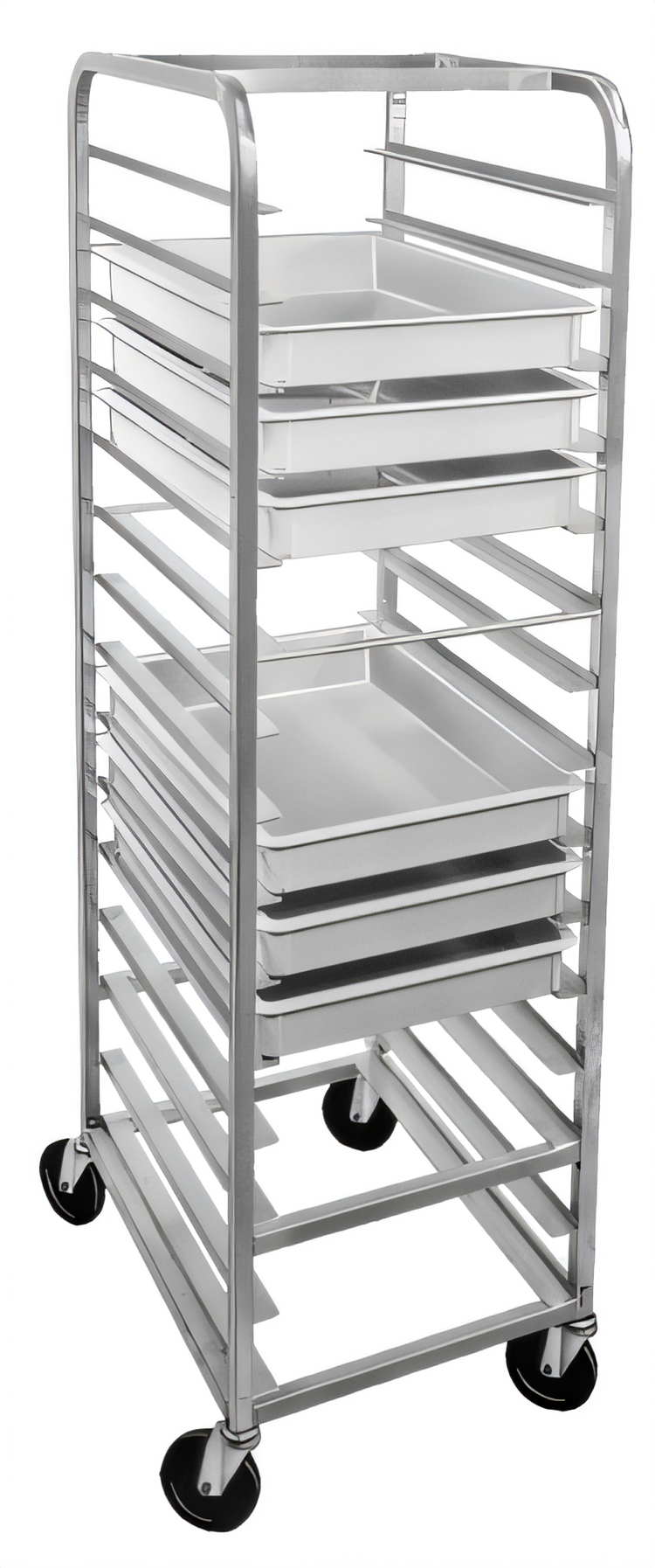 Product image #2 for Channel Manufacturing Aluminum End-Load Pizza Pan and Dough Box Rack, 15-Pan Capacity, 4-Inch Centers, 70-Inch High