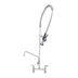 Thumbnail image #1 for EverSteel Stainless Steel 8-Inch Deck-Mount Pre-Rinse Mixing Faucet Assembly with 12-Inch Swing Nozzle and Add-On Faucet