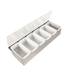 Thumbnail image #1 for Crestware 6-Compartment Clear Box Condiment Dispenser with Inserts