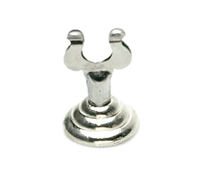 American Metalcraft MH220 Stainless Steel Menu Card Holder with Harp Clip and Round Base