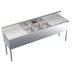 Thumbnail image #1 for Krowne Royal Series 84-Inch Wide x 19-Inch Deep Three-Compartment Stainless Steel Underbar Sink Unit with Dual Drainboards and Faucet