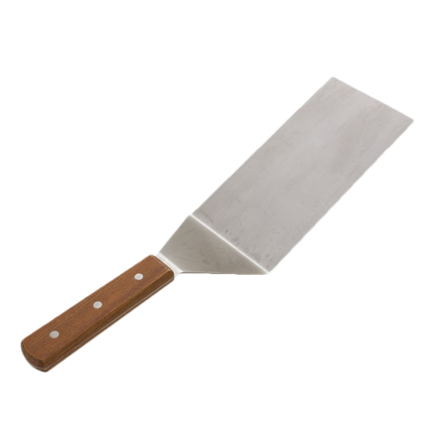 Product image #1 for 8 x 4 Inch Square End Solid Flexible Stainless Steel Turner with Wood Handle