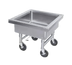 Thumbnail image #1 for Portable Stainless Steel Flatware Soak Sink with Casters, 22 x 22 x 8 Inch Bowl