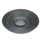 Thumbnail image #1 for American Metalcraft HCDEP7 7-Inch Round Tapered/Nesting Solid Pizza Pan, 14-Gauge Aluminum, Hard Coat Case of 24