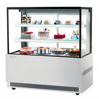 Turbo Air 59-Inch Refrigerated Bakery Display Case with Self-Cleaning Condenser, Straight Glass, and Sliding Rear Doors