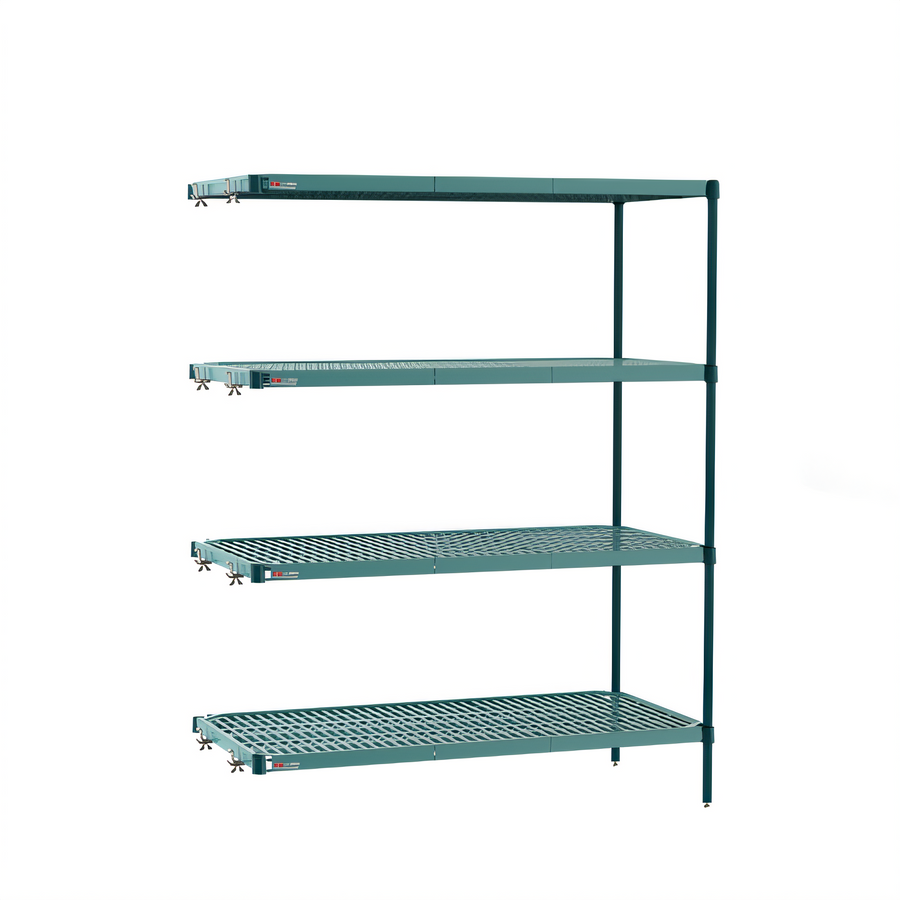 Product image #1 for Metro Super Erecta Pro Stationary Polymer Shelving Add-On Unit, 21 x 48 x 74 Inches, 4 Shelves