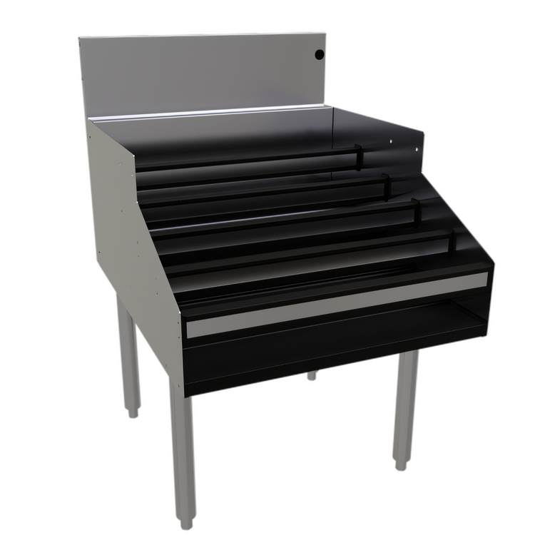 Product image #1 for Glastender 42-Inch Free-Standing 5-Step Stainless Steel Liquor Steps