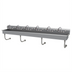 Thumbnail image #1 for Advance Tabco 120-Inch Six-Station Wall-Mounted Multiwash Hand Wash Sink with 6 Faucets