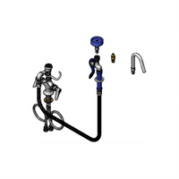 Single Hole Deck-Mount Pot Filler Mixing Faucet with Quick Disconnect Spray Head