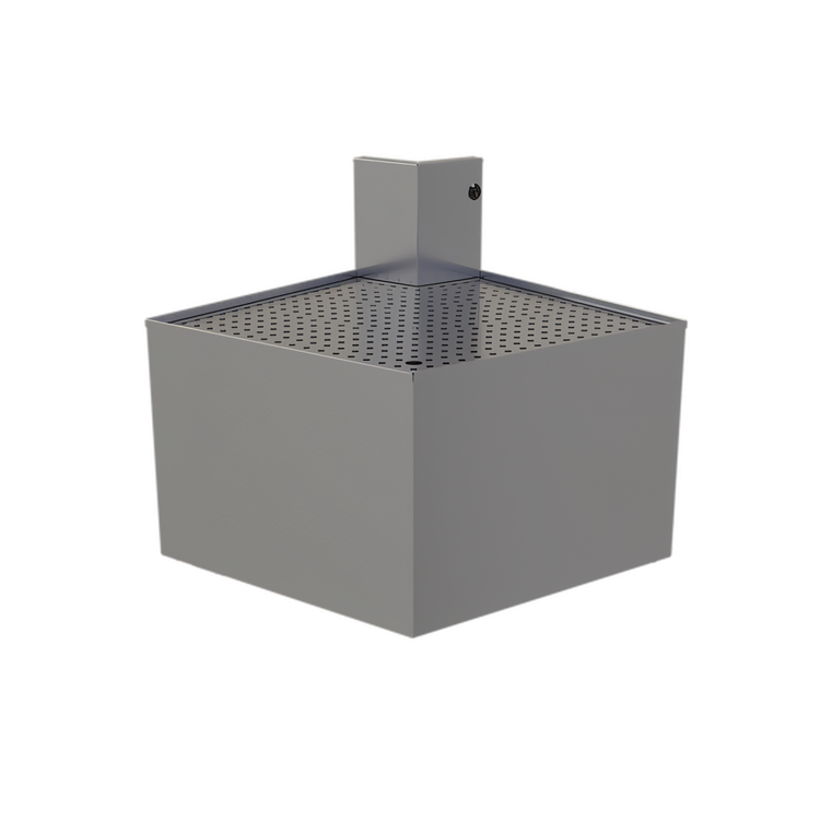 Product image #1 for Glastender Underbar Outside Wedge Corner Drainboard, 75° Angle, 19-Inch Deep, No Legs, Stainless Steel