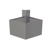 Glastender Underbar Outside Wedge Corner Drainboard, 75° Angle, 19-Inch Deep, No Legs, Stainless Steel
