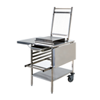 Thumbnail image #1 for Matfer Bourgeat 263500 Stainless Steel Guitar Slicer Trolley with Folding Side Tables, Drawer and Storage Racks