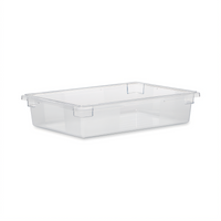 Mark-It-Fresh Clear Polycarbonate Food Tote Box, 8.5 Gallon, 26 x 18 x 6 Inches